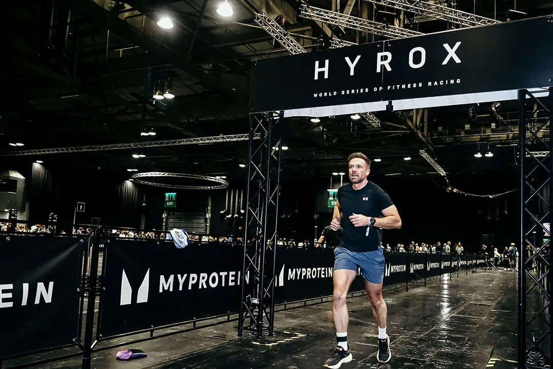 Fit Club York member competing in a HYROX fitness racing event