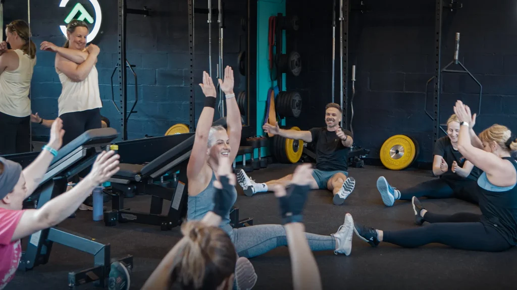 Fit Club York members taking part in a fun group fitness session during the 6 Week Challenge