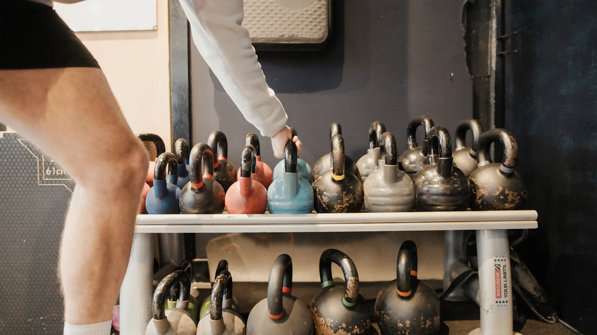 Kettlebells and training equipment inside Fit Club York gym