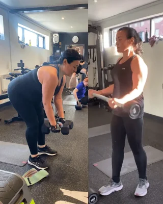 Before and after fitness progress photo of Fit Club York member Vanessa during the 6 Week Challenge
