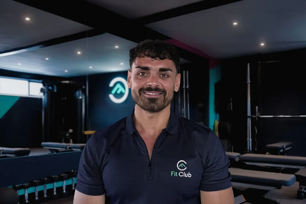 Portrait of Rhys, Coach and Personal Trainer at Fit Club York gym in York.